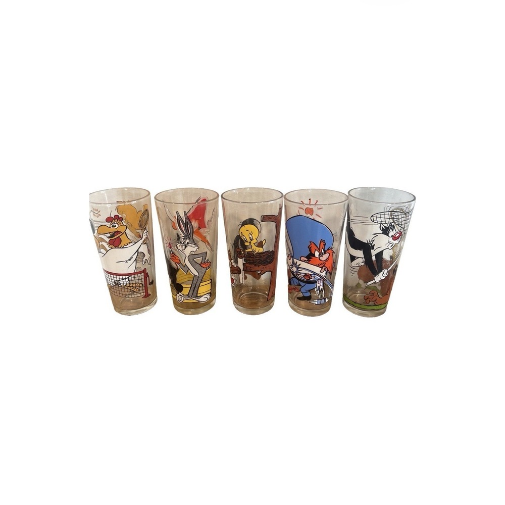 Vintage 1976 Pepsi Glasses. Bugs,  Tweety, Sylvester, Lot Of 5 Total